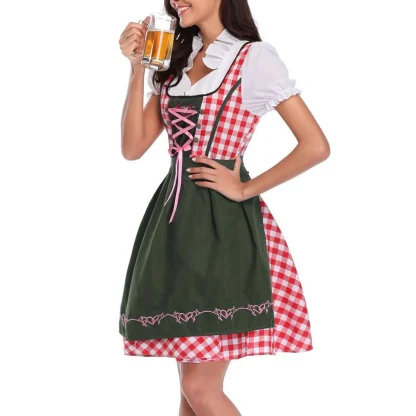 Traditional Plaid Dirndl Dresses - Image 4