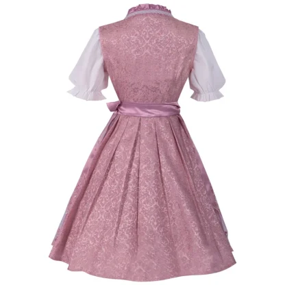 Elegant Lace-up Front Dirndl Dress - Image 3
