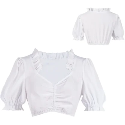 Elegant Lace-up Front Dirndl Dress - Image 5