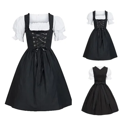 Simple Black Dirndl Dress - Image 4