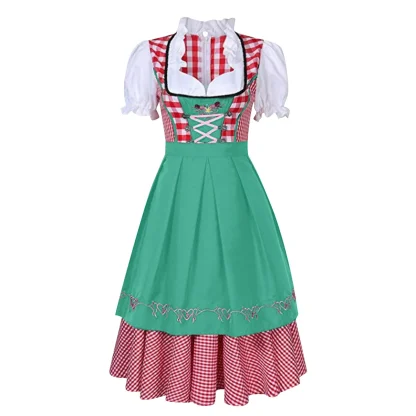 Plaid Midi Dirndl Dresses - Image 5