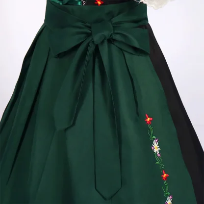 Embroidered Floral Dirndl Dress - Image 5