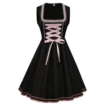 See-through Lace Apron Dirndl Dress - Image 3