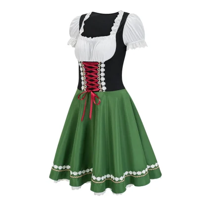 Retro Lace-up Dirndl Dresses - Image 4
