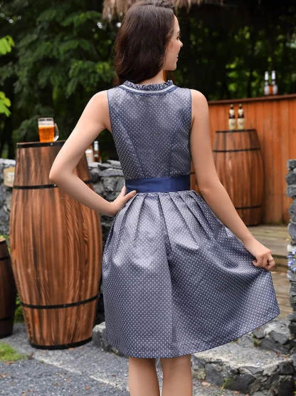 Square Neck Ruffle Dirndl Dress - Image 4