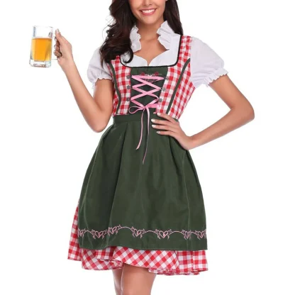 Traditional Plaid Dirndl Dresses - Image 5