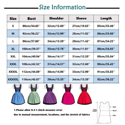 A-line Floral Midi Dirndl Dresses - Image 7